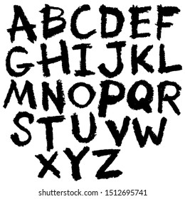 Crayon Doodle Sketch Alphabet Set,hand Drawn Font