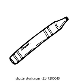 Crayon doodle sketch. Vector pencil drawing. stationery concept