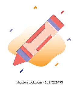 
Crayon, drawing, kindergarten, color fully editable vector icon
