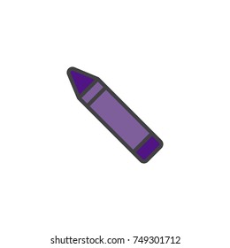 Crayon filled outline icon, line vector sign, linear colorful pictogram isolated on white. Symbol, logo illustration. Pixel perfect vector graphics