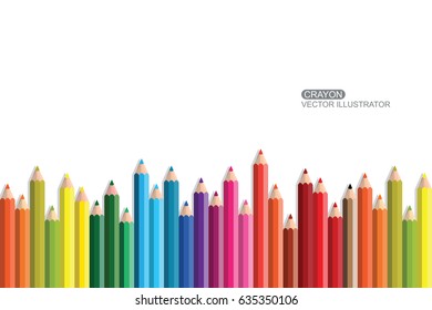 Crayon Flat Design vector Eps 10 icon.