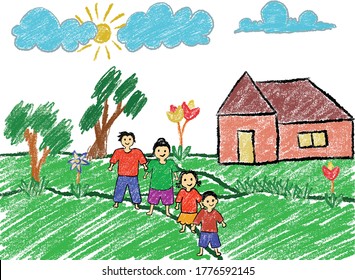 Crayon Hand Malerei in jedem Medium. Farbige Krebstifttextur. Wachs pastellfarbene Stelle.