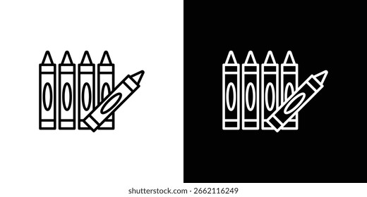 Crayon icon for Apps. Icon Design Template.