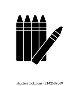 Diseño de icono de crayón aislado en fondo blanco