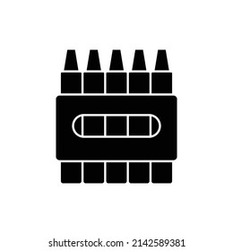 Crayon icon design isolated on white background