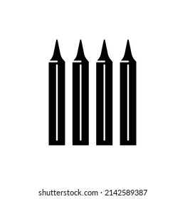 Crayon icon design isolated on white background