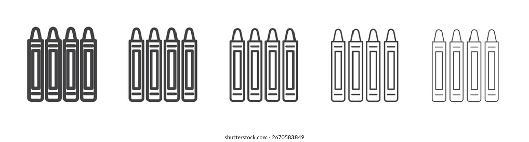 Diseño de iconos de crayón, logotipo, App, interfaz de usuario. Ilustración vectorial, EPS
