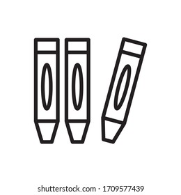 plantilla de diseño de icono de crayon. Estilo moderno, vectoriales 10