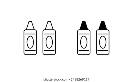 Crayon icon design with white background stock illustration