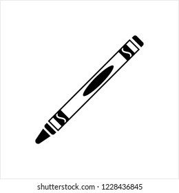 Crayon Icon, Drawing Crayon Vector Art Illustration