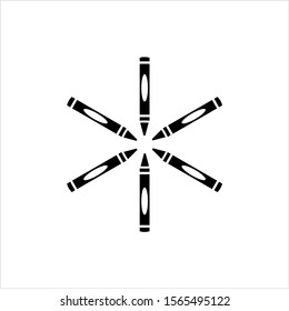 Crayon Icon, Drawing Crayon Vector Art Illustration