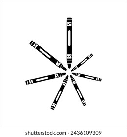 Crayon Icon, Drawing Crayon Vector Art Illustration