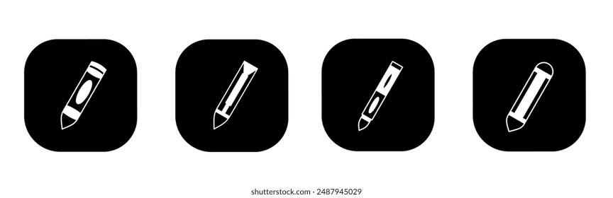 Buntstiftsymbol in flach. Zeichentricksymbol-Design. Vektorgrafik des Bestands.