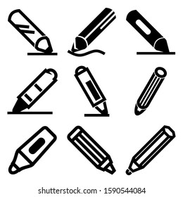crayon icon isolated sign symbol vector illustration - Collection of high quality black style vector icons
