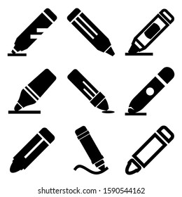 crayon icon isolated sign symbol vector illustration - Collection of high quality black style vector icons
