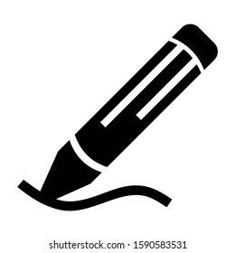 crayon icon isolated sign symbol vector illustration - high quality black style vector icons
