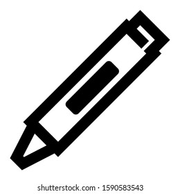 crayon icon isolated sign symbol vector illustration - high quality black style vector icons
