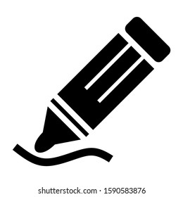 crayon icon isolated sign symbol vector illustration - high quality black style vector icons
