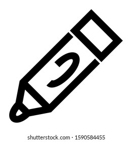 crayon icon isolated sign symbol vector illustration - high quality black style vector icons
