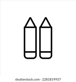 crayon icon with isolated vektor and transparent background.