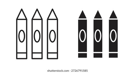 Conjunto de ícones de giz de cera. pacote mínimo de elementos web de logotipos.