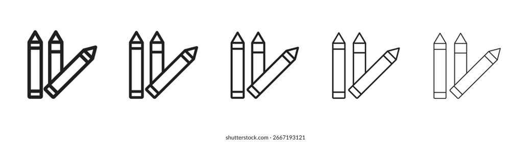 Icono de lápiz simple editable stroke series pack. eps10