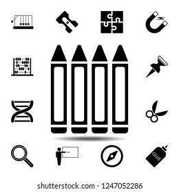 crayon icon. Simple glyph vector element of education set icons for UI and UX, website or mobile application