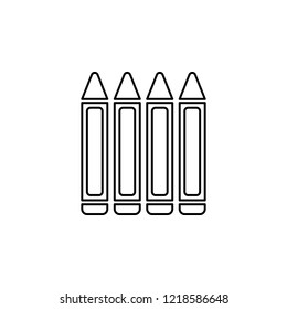 crayon icon. Simple outline vector of education set for UI and UX, website or mobile application