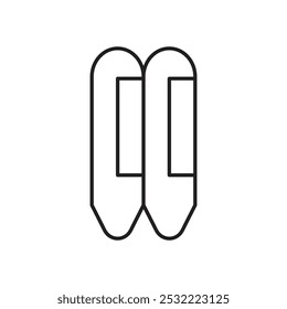 Crayon icon. simple thin line icon.