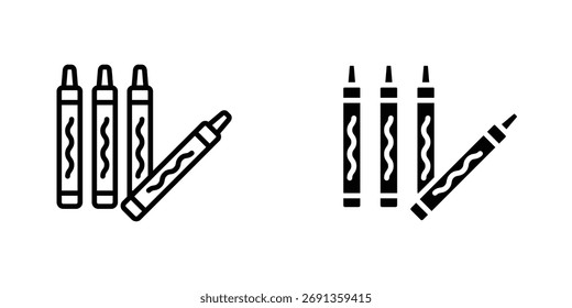 Icono de crayón Ilustración vectorial simple para gráficos y Diseños web.