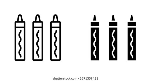 Icono de crayón Ilustración vectorial simple para gráficos y Diseños web.