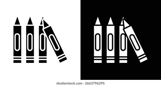 Crayon icon symbol. Simple, flat design for web and mobile app