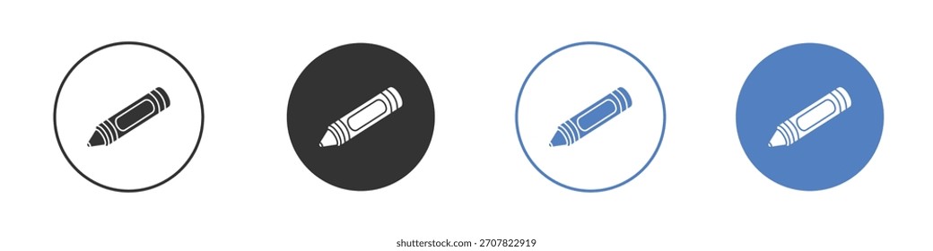 Ilustración de Arte vectorial de icono de crayón. para concepto móvil y Diseños web