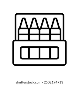 crayon icon vector design template simple and clean