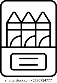 Crayon Icon Vector Element line icon design vector icons