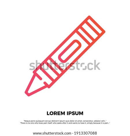 Crayon icon vector. Eps10 vector illustration.