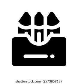 crayon icon. vector glyph icon for your website, mobile, presentation, and logo design.