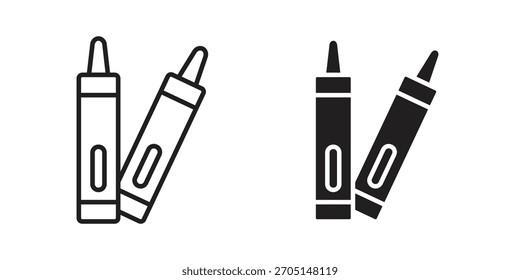 Icono de crayón Vector de diseños modernos planos y de trazo