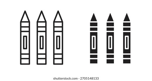 Crayon icon vector modern flat and stroke designs