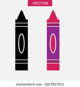 Colección de conjunto de Vectores de iconos de crayón para Web ilustración simple para Web y App.. eps