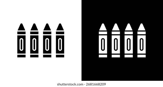 Crayon Symbol Vektor Silhouette für Grafik und Web-Design-Kollektion