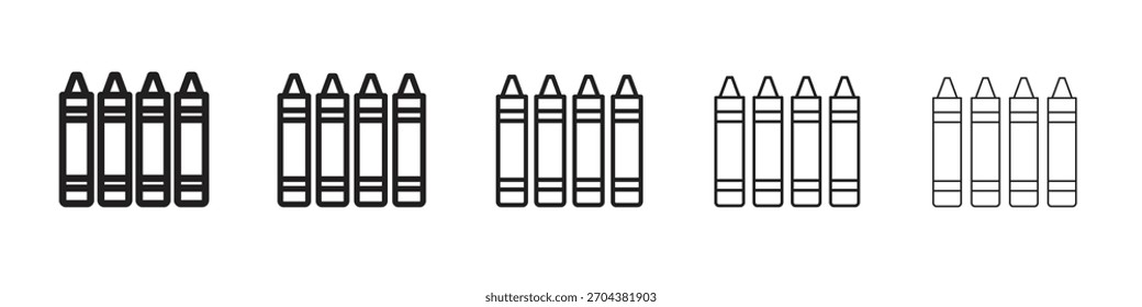 Vetor ícone de giz de cera, Símbolo, ilustrações do logotipo