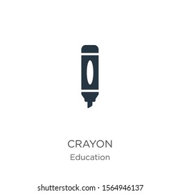 Crayon icon vector. Trendy flat crayon icon from education collection isolated on white background. Vector illustration can be used for web and mobile graphic design, logo, eps10