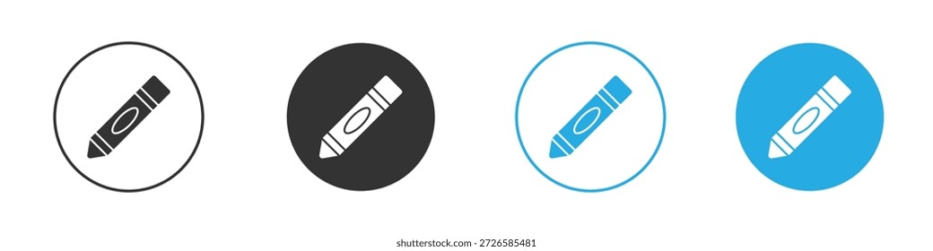 Crayon icons, for mobile concept and web design. vector illustration. EPS10