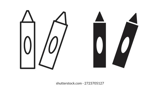 Colección de Vector de iconos de crayón para Diseños web. iconos planos