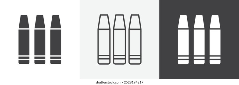 Icono de crayón. Ilustración vectorial lineal plana moderna de moda sobre fondo blanco.