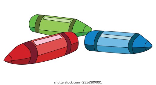 Crayon isolated on a white background