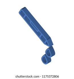 Crayon isometric left top view 3D icon