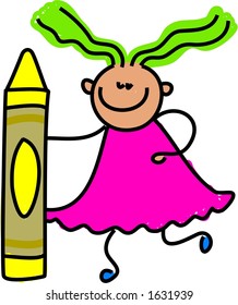 Crayon Kid Stock Vector (royalty Free) 1631939 