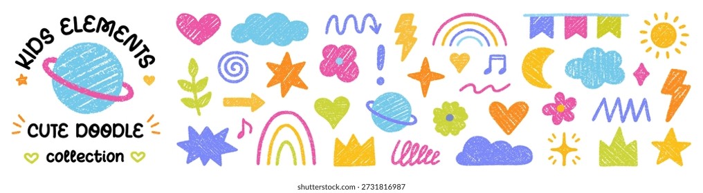 Crayon kids elements 